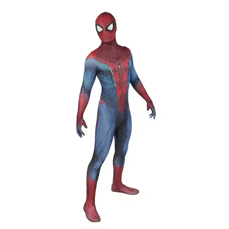 Mens Superhero Spiderman Costume Bodysuit For Adult