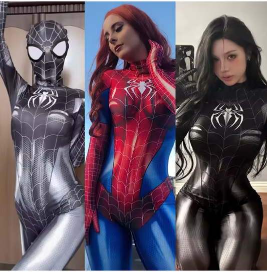 Red And Black Spiderman Bodysuit