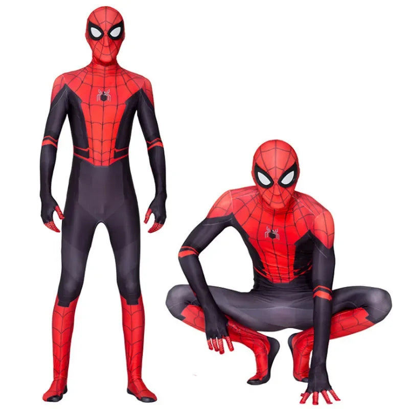 Mens Superhero Spiderman Costume Bodysuit For Adult