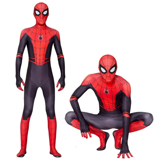 Mens Superhero Spiderman Costume Bodysuit For Adult