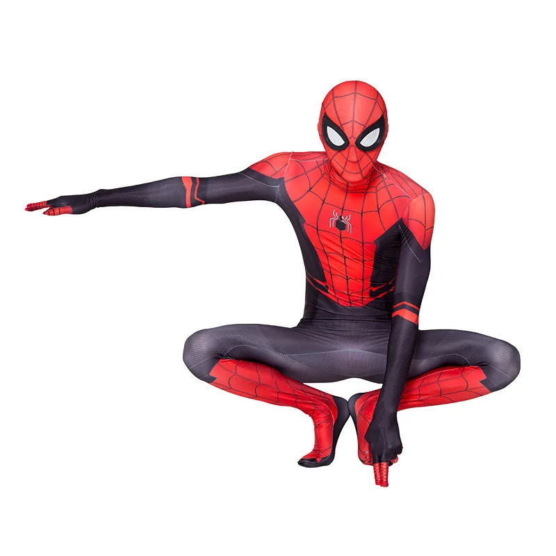 Mens Superhero Spiderman Costume Bodysuit For Adult